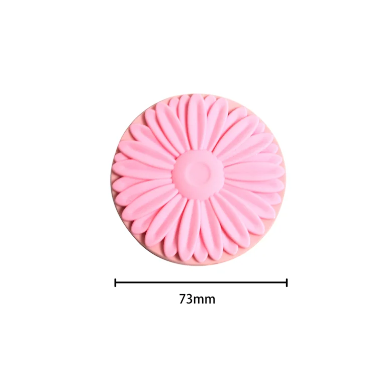 Best Personalised Fashionable small Black Round Plastic Magnifying Foldable Flower Handheld make up Compact Mirror