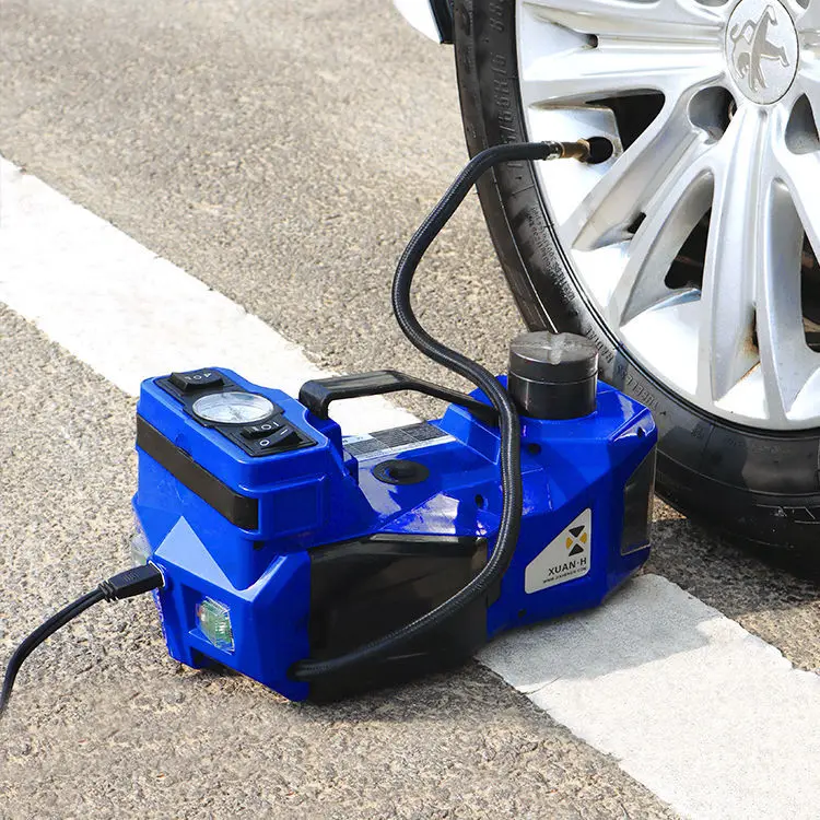 5T Electric Car Jack Kit  Hydraulic Floor Jack with Tire Inflator   With Socket Tool Kit for Car SUV Truck Lift Flash Light