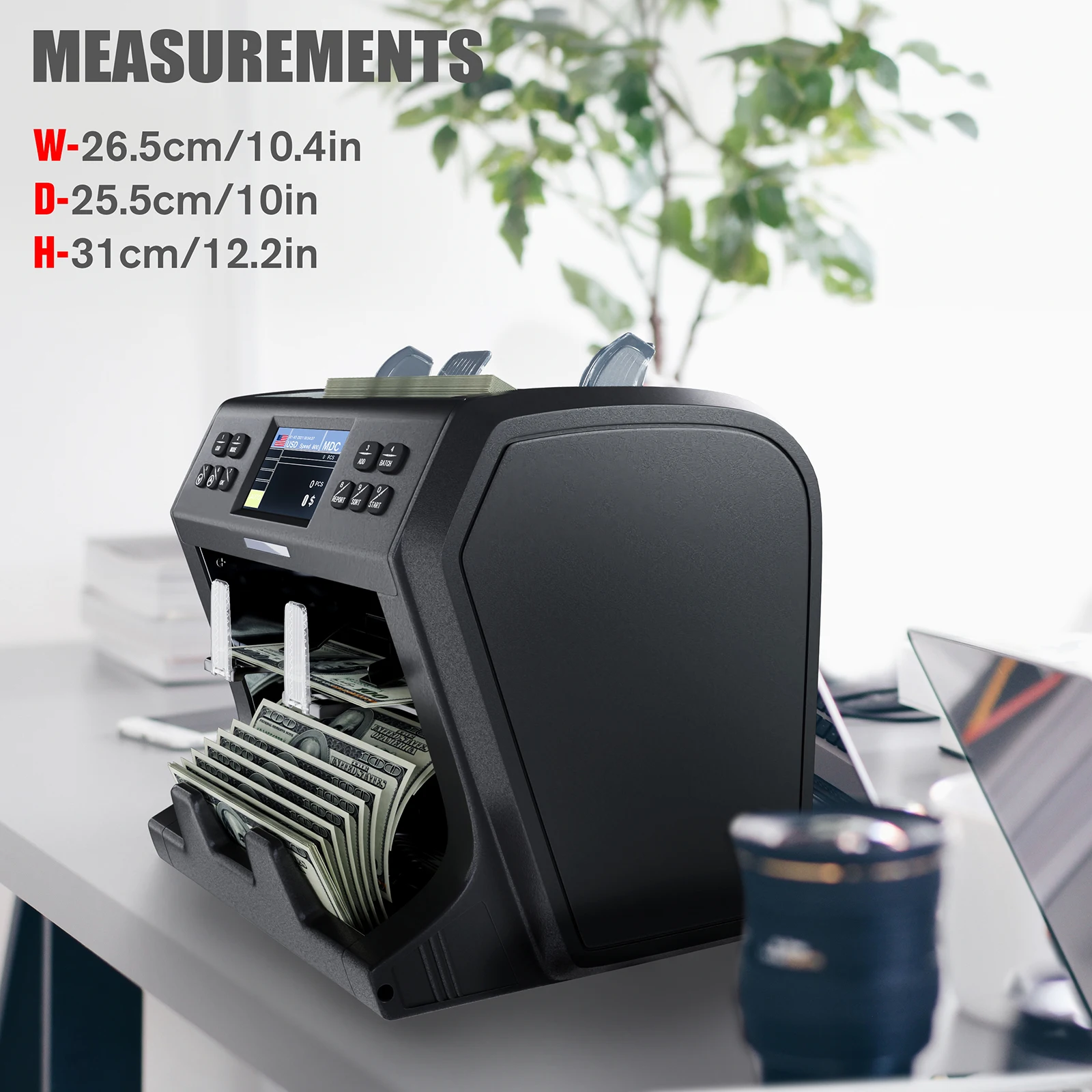 WT-800  CIS mixed USD MXN GBP EURO CNY XOF XAF NGN currencies value cash note counting machine