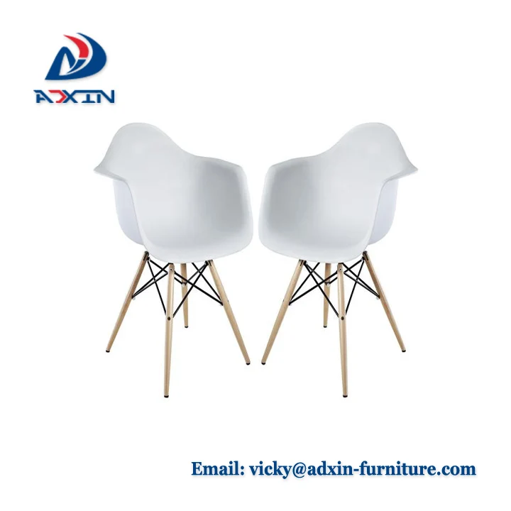 Hot selling home furniture chair cheap price restaurant cofe accent lounge chair wood leg plastic dining chair