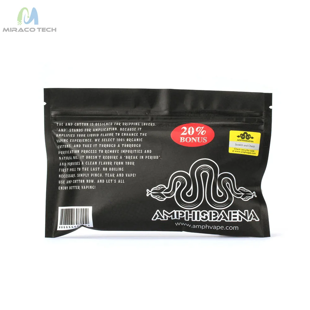 Original Coil father Amphisbaena Organic Cotton long fiber Wick vape  Cotton Accessories for  RDA RDTA atomizer