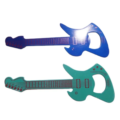 Custom color stainless steel powder coated guitar shape beer bottle opener