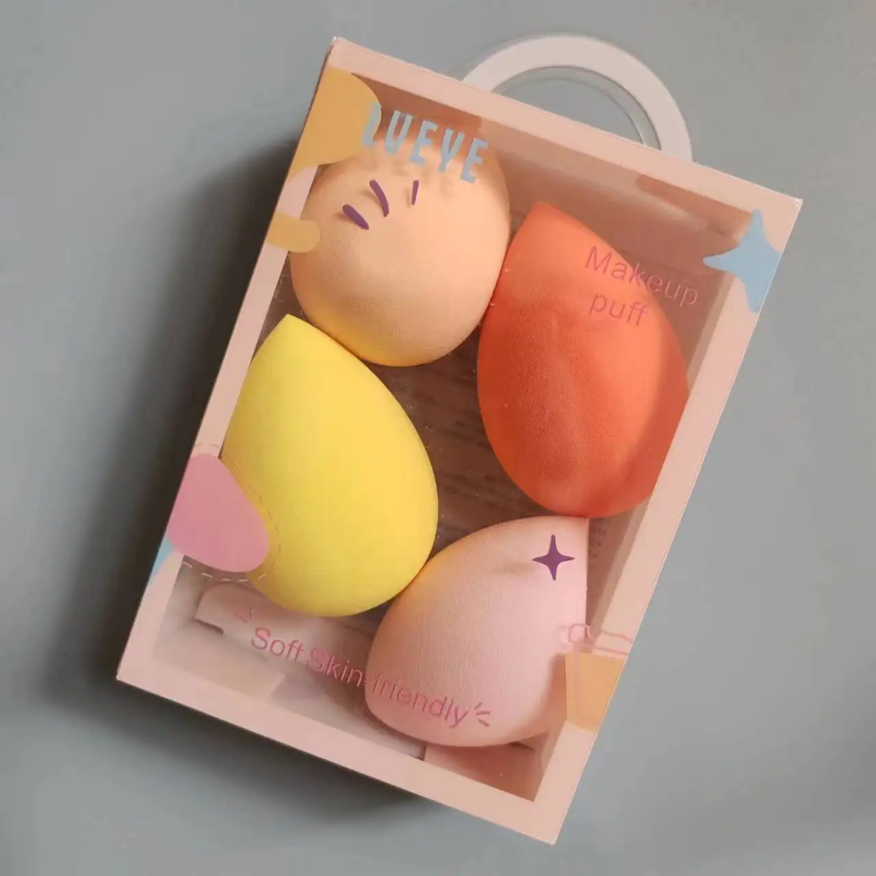 Eco Friendly Soft Custom Shape Cosmetic Puff Make Up Sponge Latex Free Blender Makeup Sponge With Packaging