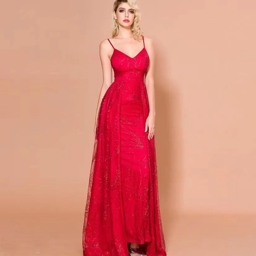 ZISE Factory Wholesale Off Shoulder Sling Mermaid Skirt Shiny Sequins Sexy Prom Evening Dress Rochii De Seara Noche Largos Vesti