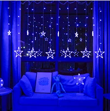 LED Curtain Light String Christmas Light Decoration Star Curtain Light Christmas