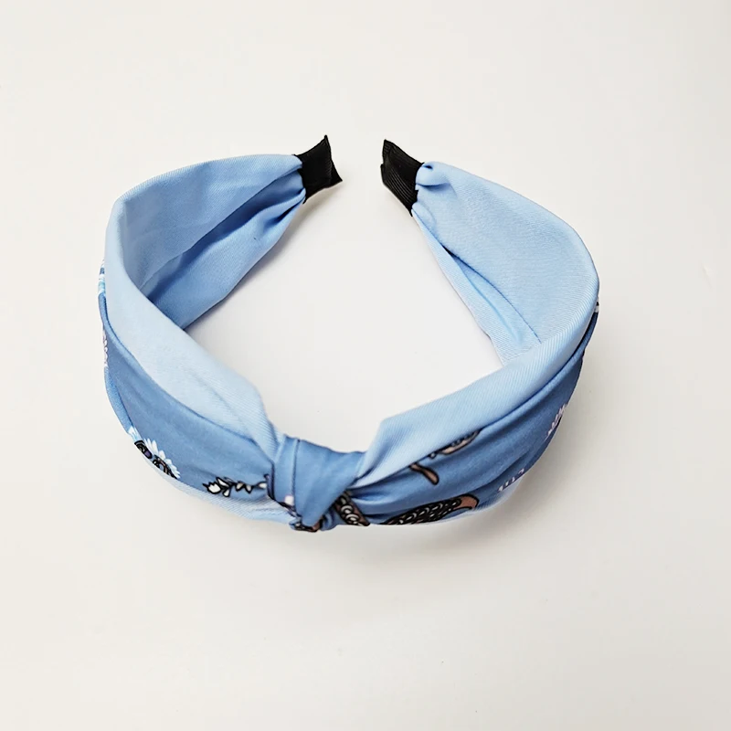  New color matching cross knot hair band for women in
