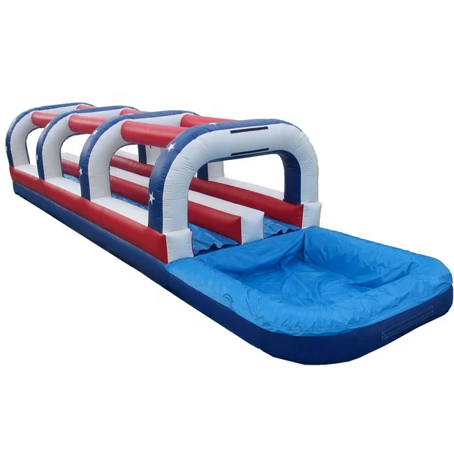 
inflatable water slippery slide water slip slide with pool  (62483429564)