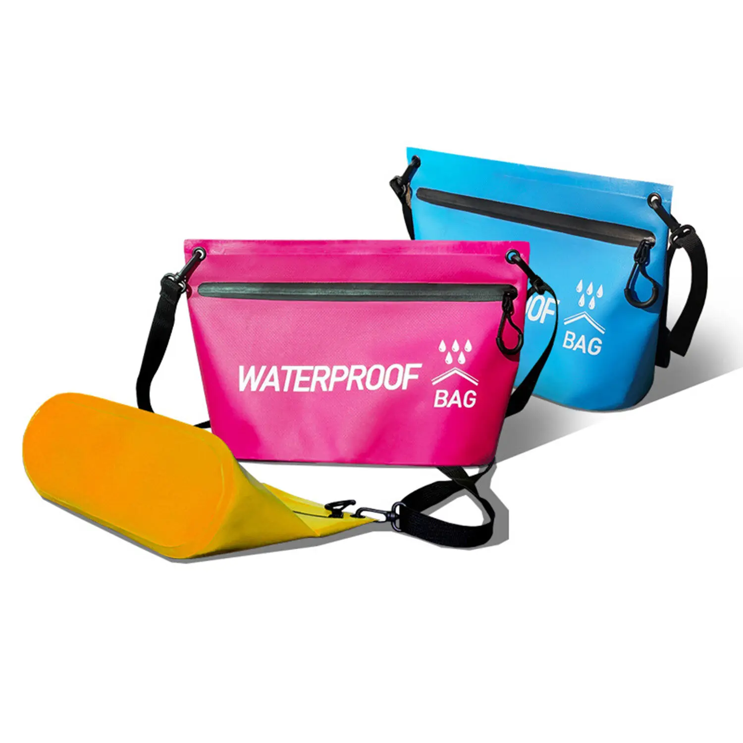 Waterterproof Zipper Pouch Multi-Purpose Water-resistant Storage Bag Outdoor Travel Gear Bag Beach Pool Fishing Dirty Clothes