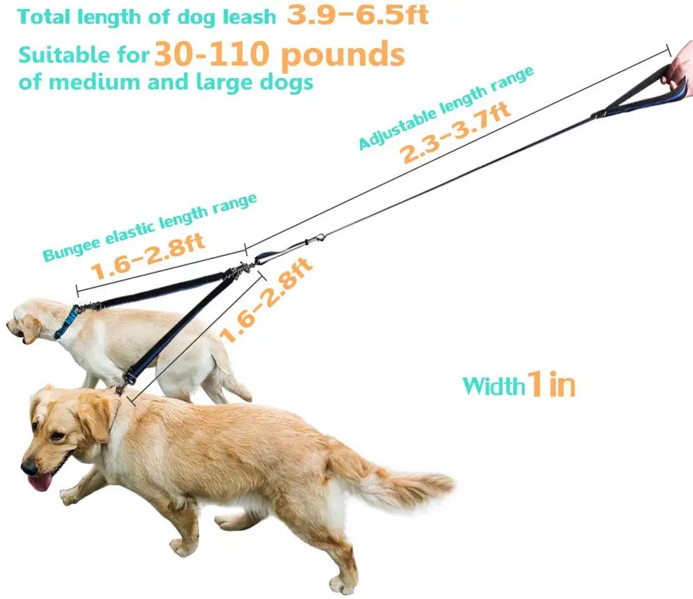 Strong Dog Nylon Rope Leash With Comfortable Padded Handle Highly Reflective Threads Dog Leashes