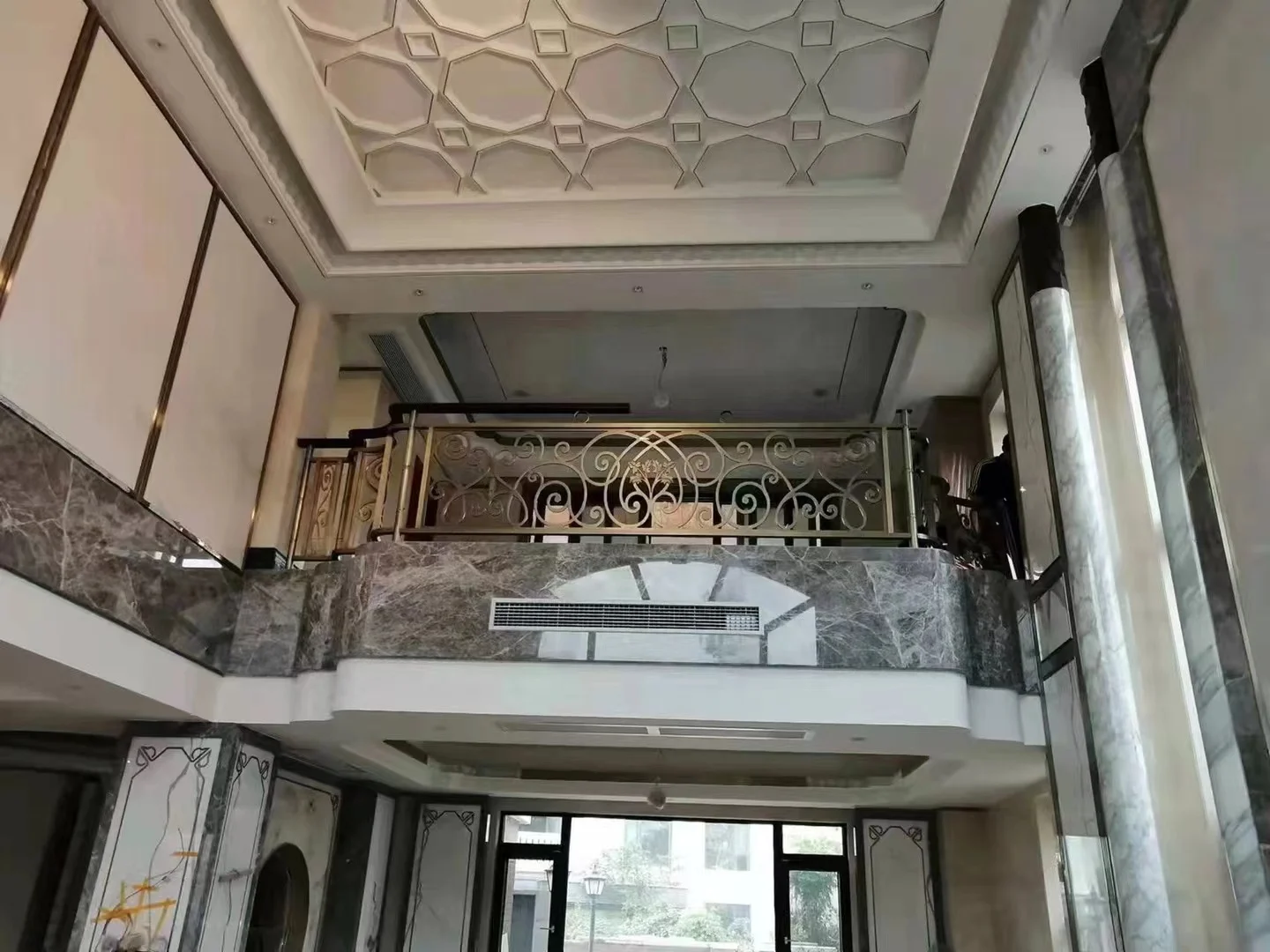 aluminium balustrade railing staircase handrail whole set OEM customized different size design 4.29m whole set baluster supply