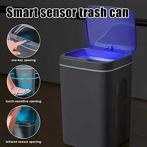 14L Slim smart sensor trash can electric automatic plastic garbage bin office kitchen home rubbish dustbin