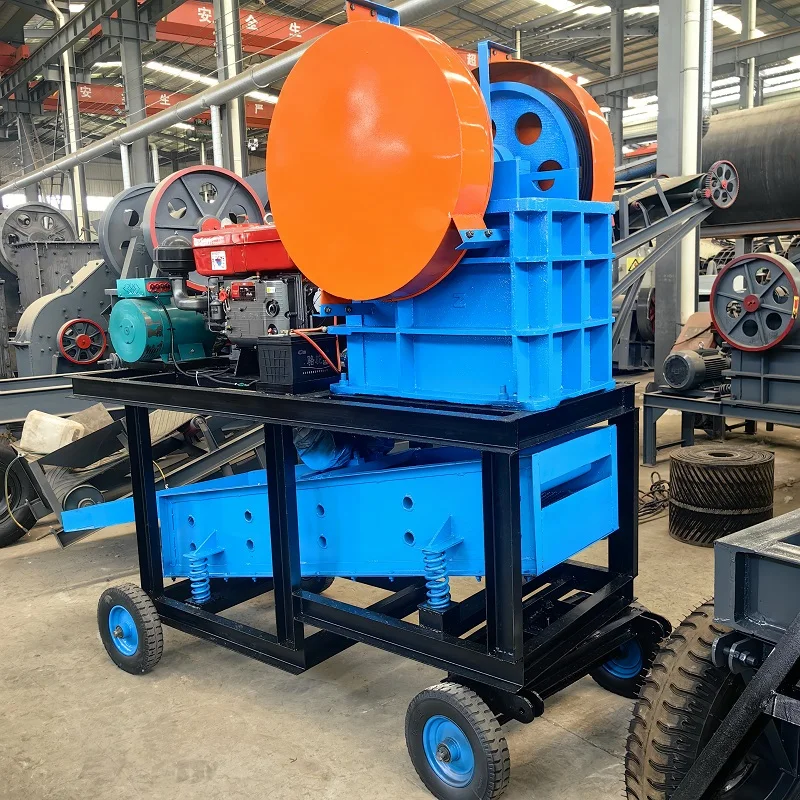 Portable New Stone Crusher Pe 150x250 Mobile Jaw Crusher With Vibrating Screen Listing