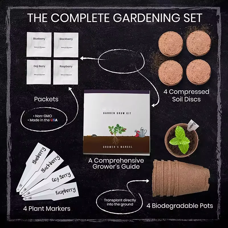 Garden Grow Kit Kitchen Starter Planting Set Children Adult planting Gift box wholesale