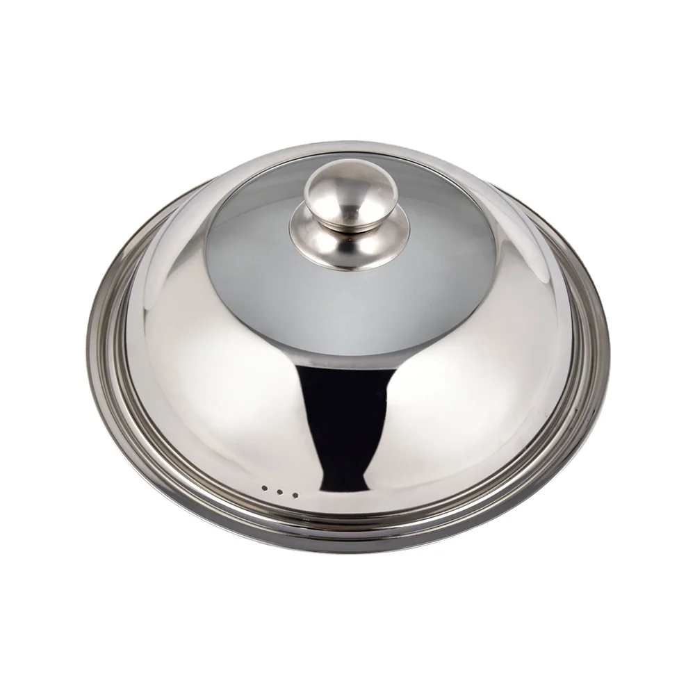 House factory wholesale Hot sell Stainless Steel Pot Lids with Heat Resistant Cookware Wok Cover Cooking pot Covers