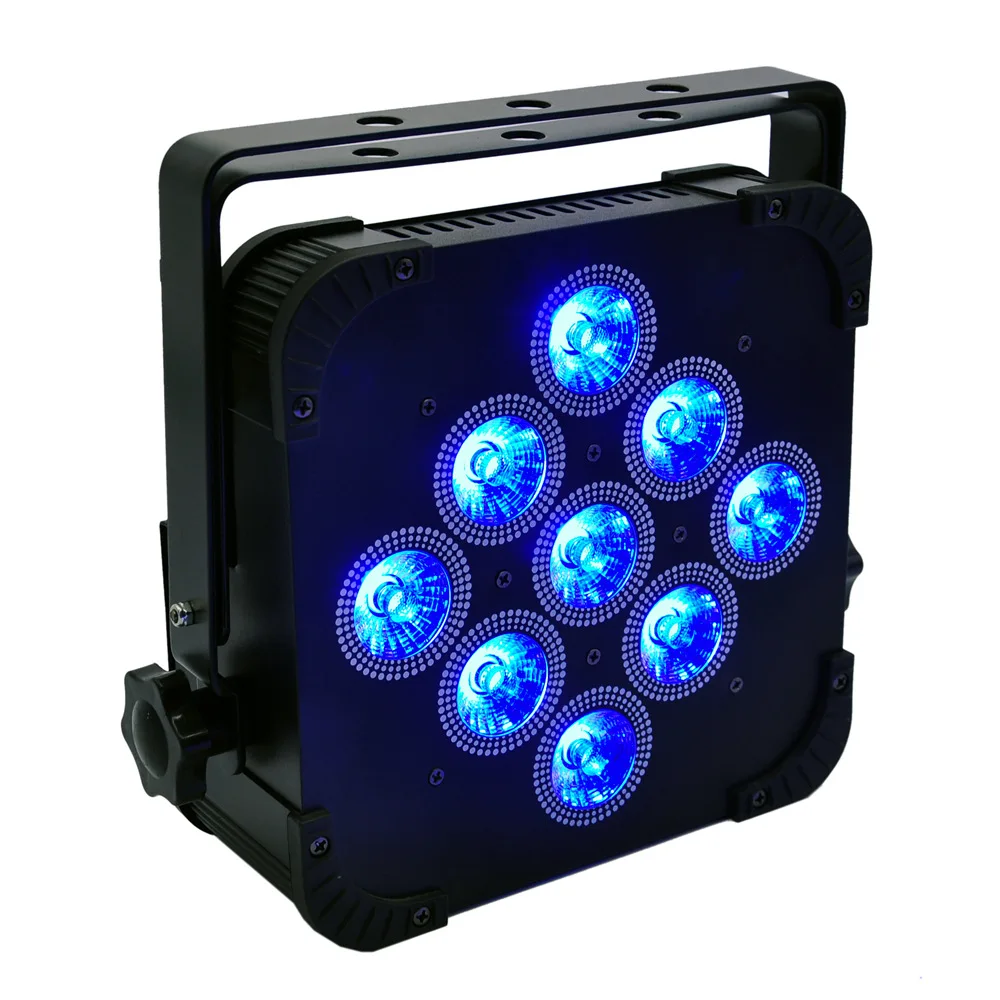 stage max waterproof 9x18w battery wireless led rgbw sova cob stan dj par light dmx