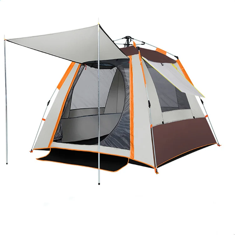 Camping Tent Family Outdoor Tourist Automatic Tents With 3 Screens For 3-4 People Park Camp Travel Beach Hiking Tents