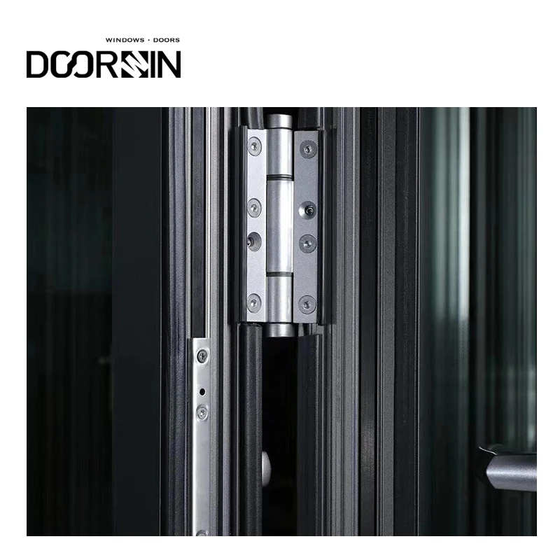 Top Quality Security Aluminum Doors For Houses Hurricane Impact Large Size Multi Panel Folding Exterior Doors