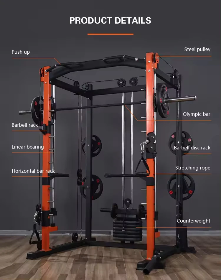 Wholesale Sport Folding Gym Bench Smith Machine Functional Weight Cage Squat Power Rack