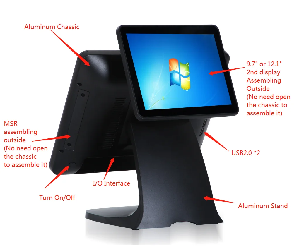 Hot selling  cash register in selling All in one electronic pos systems
