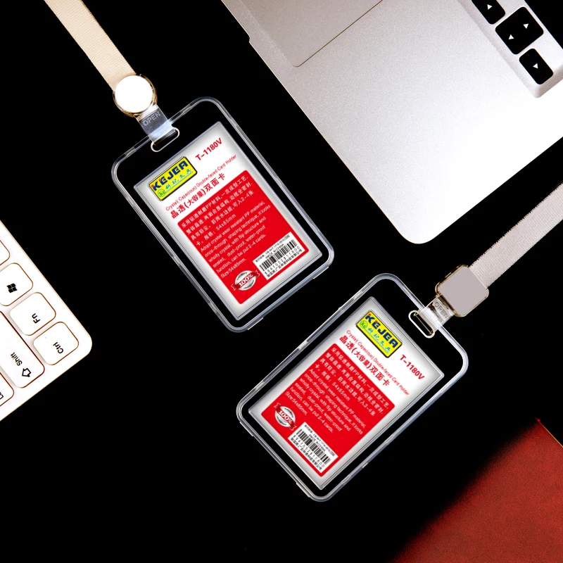 Kejea New design crystal double side clear card holder 2-4 cards collect sleeve T-1180