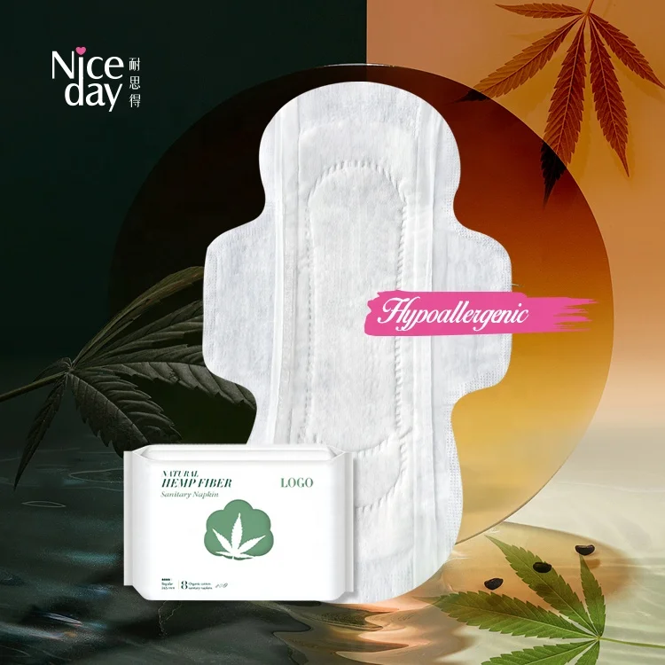 Hemp-Based Feminine pad Clean Industrial Hemp Regular sanitary pad