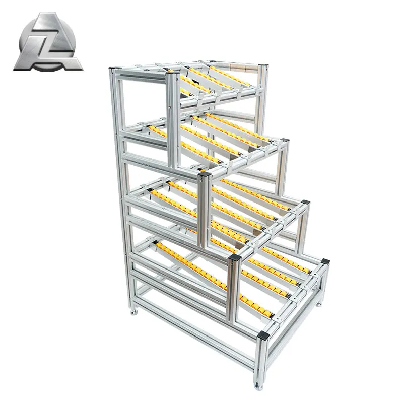 2024 latest design industrial modular t slot linear profile slide roller track roller storage shelves