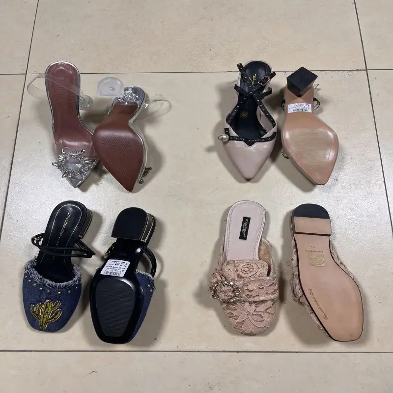 S15 factory cheap price summer Fashion Second hand shoes women High heel used shoes high quality 90%clean