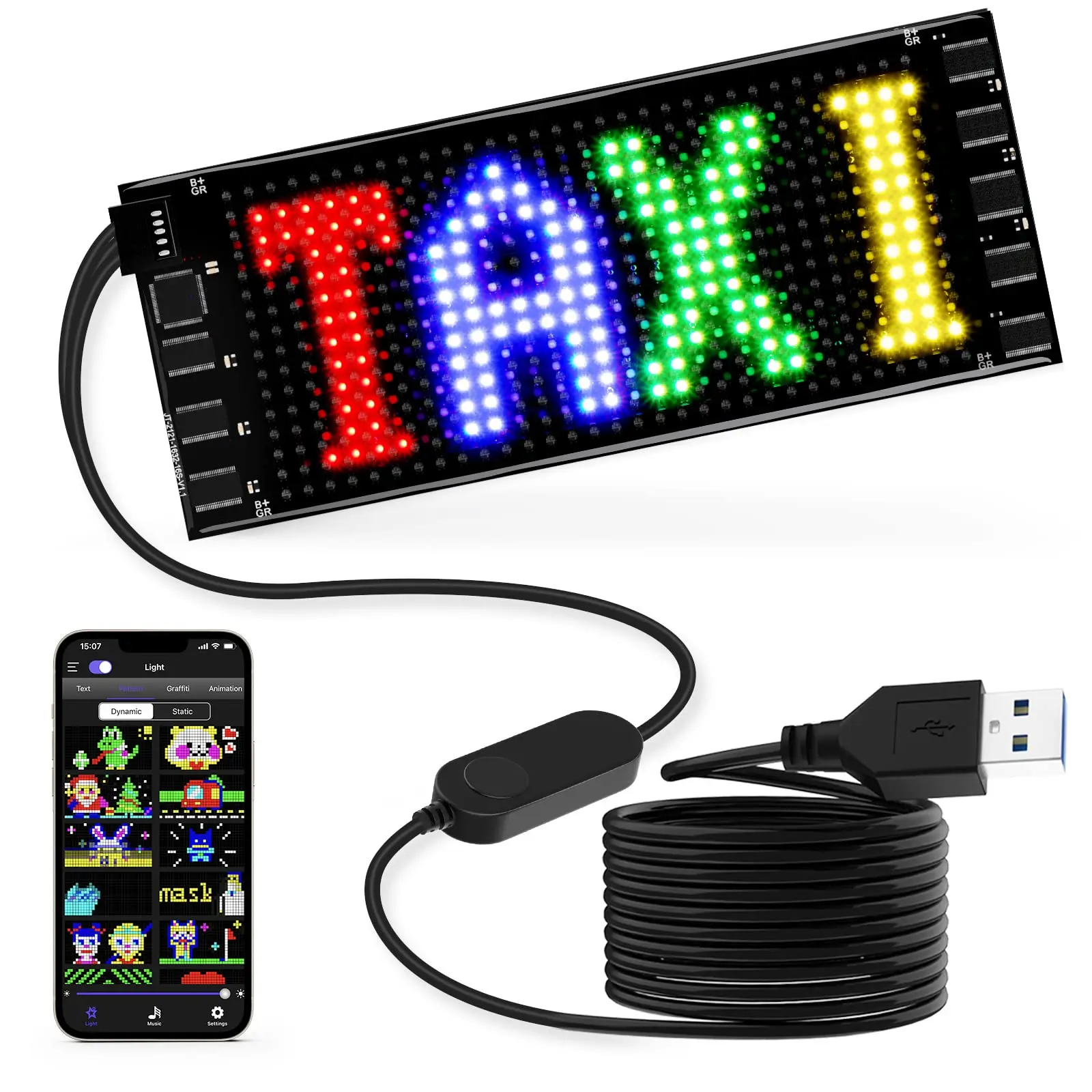 High quality LED screen Bluetooth application flexible LED panel  portable LED display