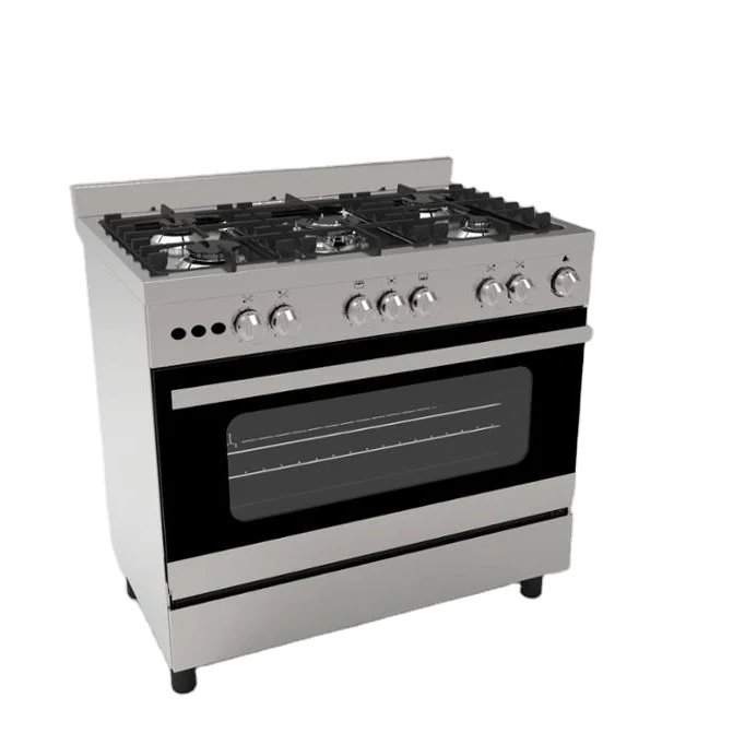Modern design Vinca 90*60 double oven free standing cooker with gas oven for kitchen using