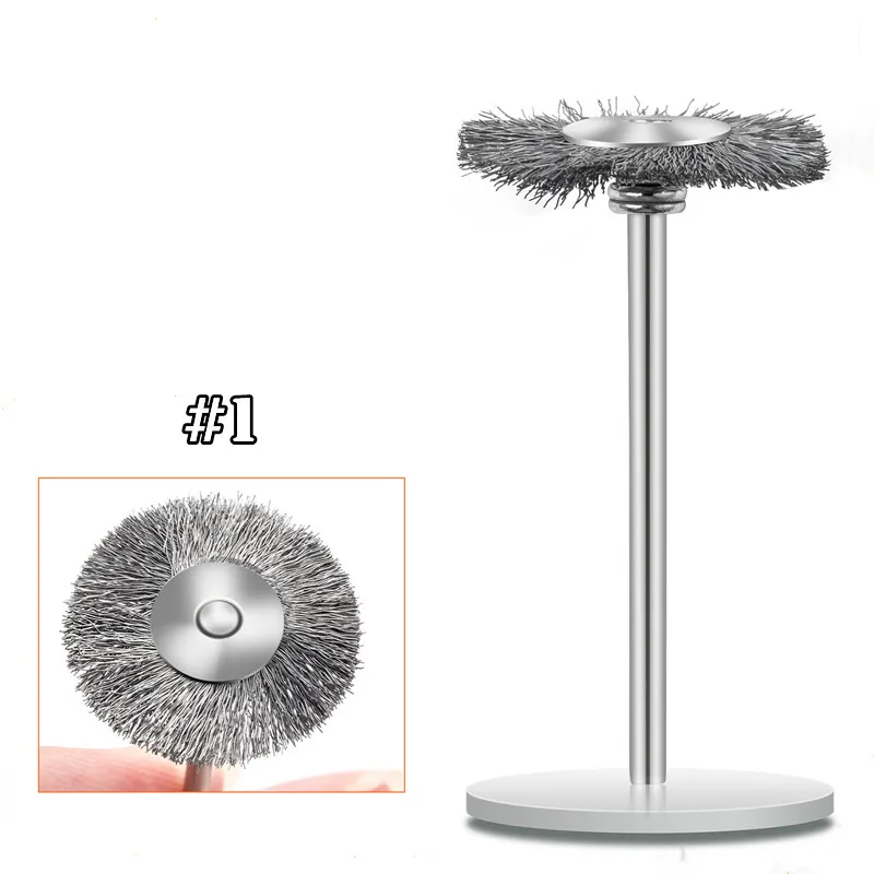 Nail Drill Wire Brush Cleaner Milling Cutter Accessories L Drill Bit Clean Tool Cleaning Steel Wire Copper nail tools