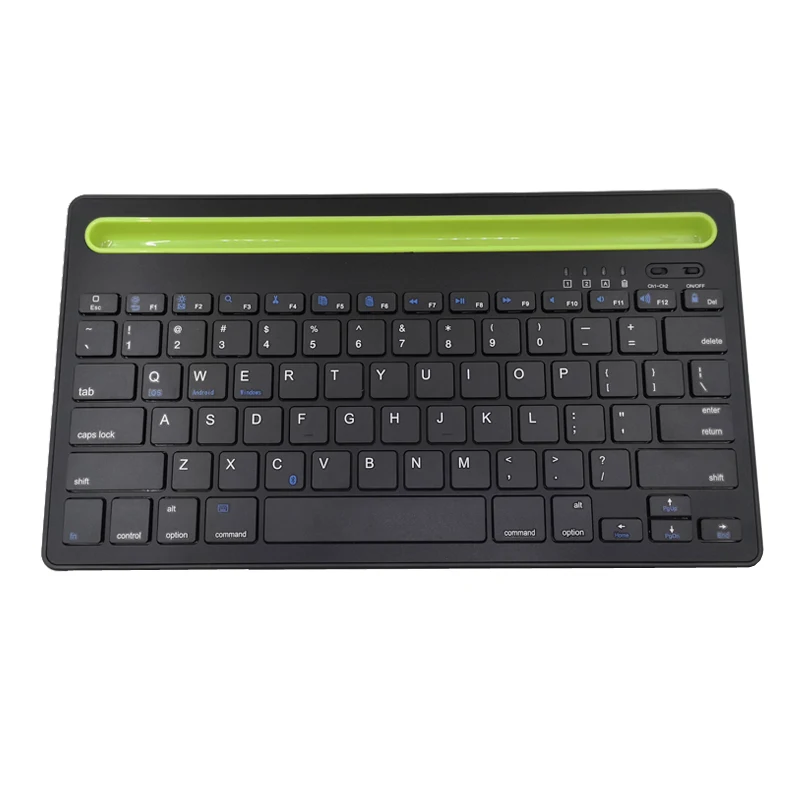 Ultra-thin BT Wireless Keyboard For Smart Mobile Tablet Laptop Rechargeable Keypad Universal Keyboard Built-in Stand Slot