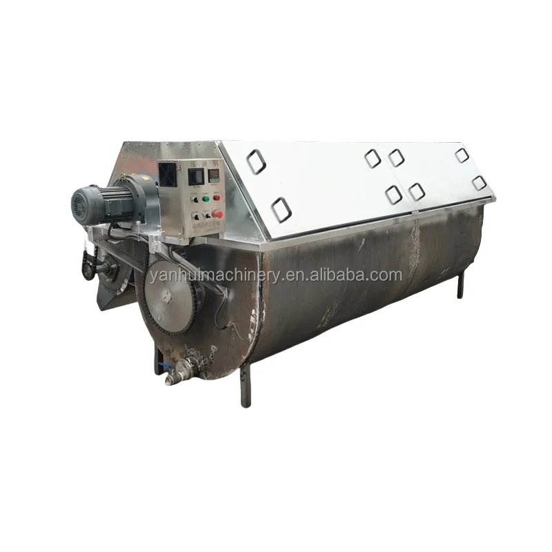 stirring oil boiling pot with automatic slag discharge, complete set of equipment for refining pig fat, oil boiling pot