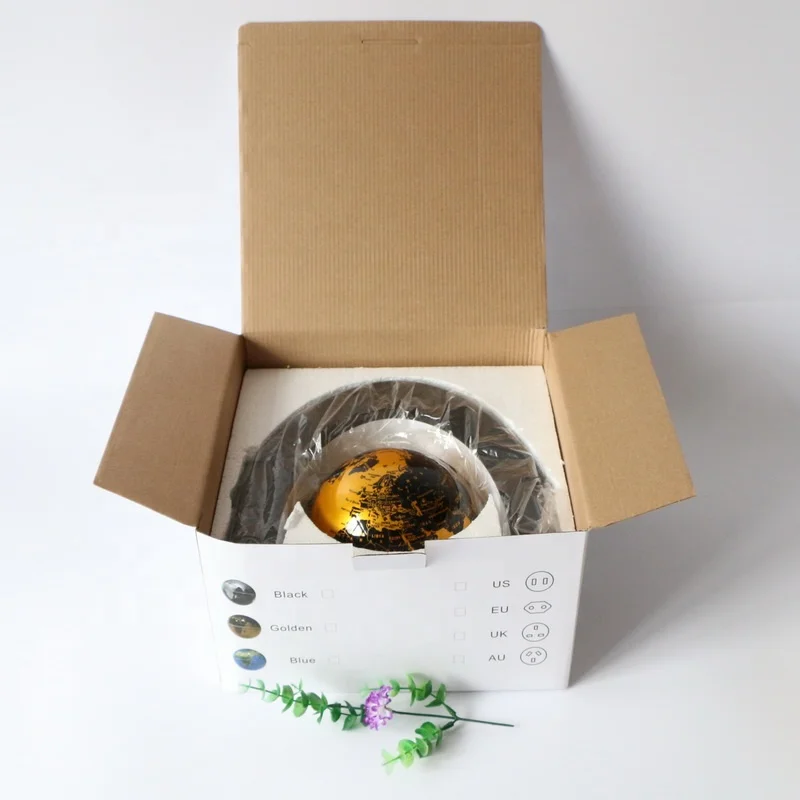 Electric Type 14cm Diameter World Globe Earth Map Ball 6inch Magnetic Levitating Rotating Globes with Led Lights