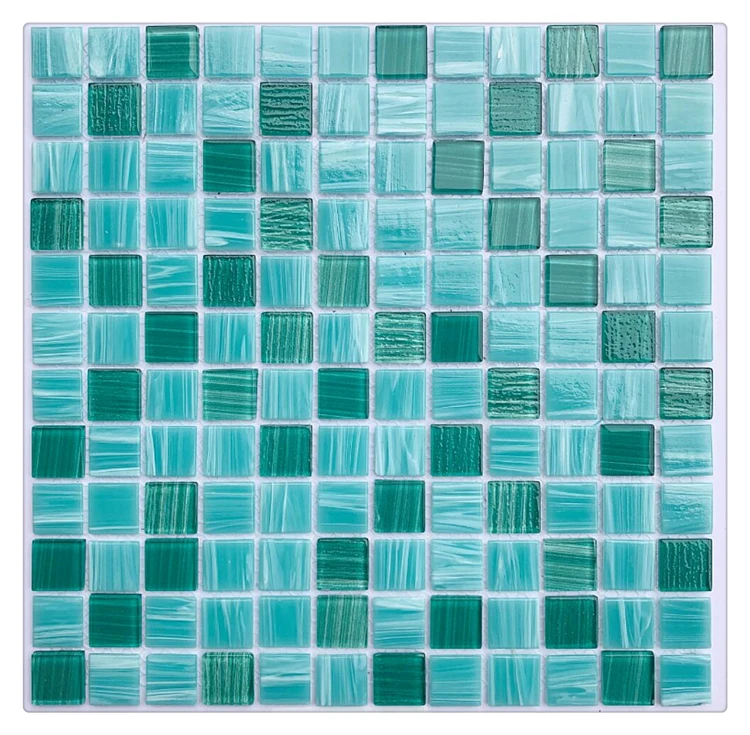 Factory Price Crystal Blue Glass Mosaic Tile for Swimming Pool