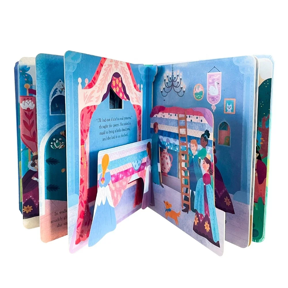  Usborne открытым внутри сказочная принцесса & горох книга для маленьких детей перед сном рассказ картона 3D иллюстрированные книги От 3 до 6