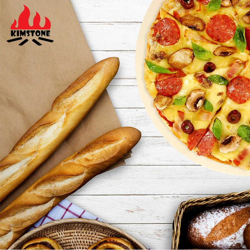 Kimstone kamado accessory  pizza stone multiple size selection circular and portable