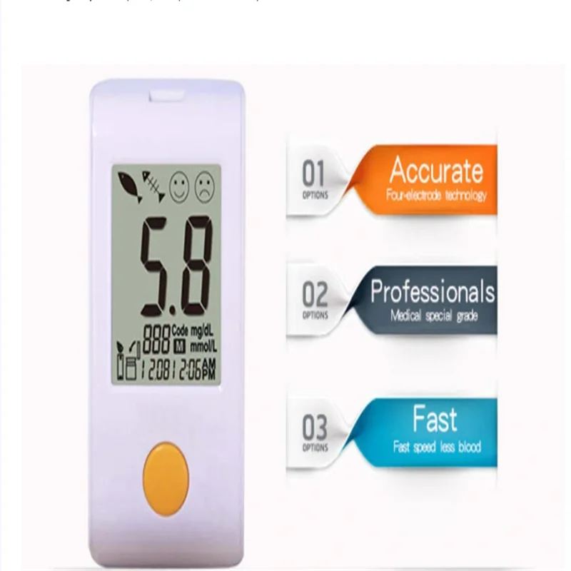 Hot selling high quality portable digital glucometer test strip quick check blood glucose meter