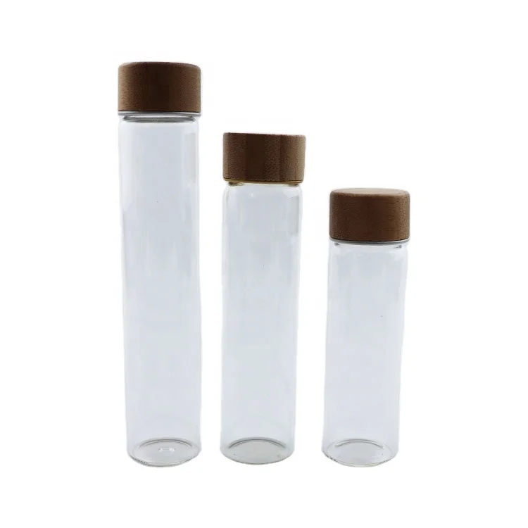 10ml 15ml 20ml ampoule bottles tubular glass vial 10ml glass bottles with bamboo cap