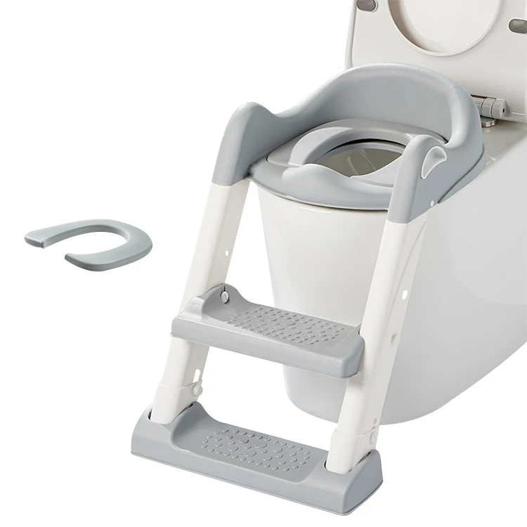 
Baby Potty Training Seat with Ladder Pads ,Safe Potty Training Toilet for Kids Boys Girls with Double Side Handrail 