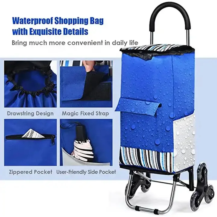 SINOTOP Customize Foldable Supermarket Trolley Shopping Bag Wheeled Market Trolley Cart Bag wheel shopping trolley bag