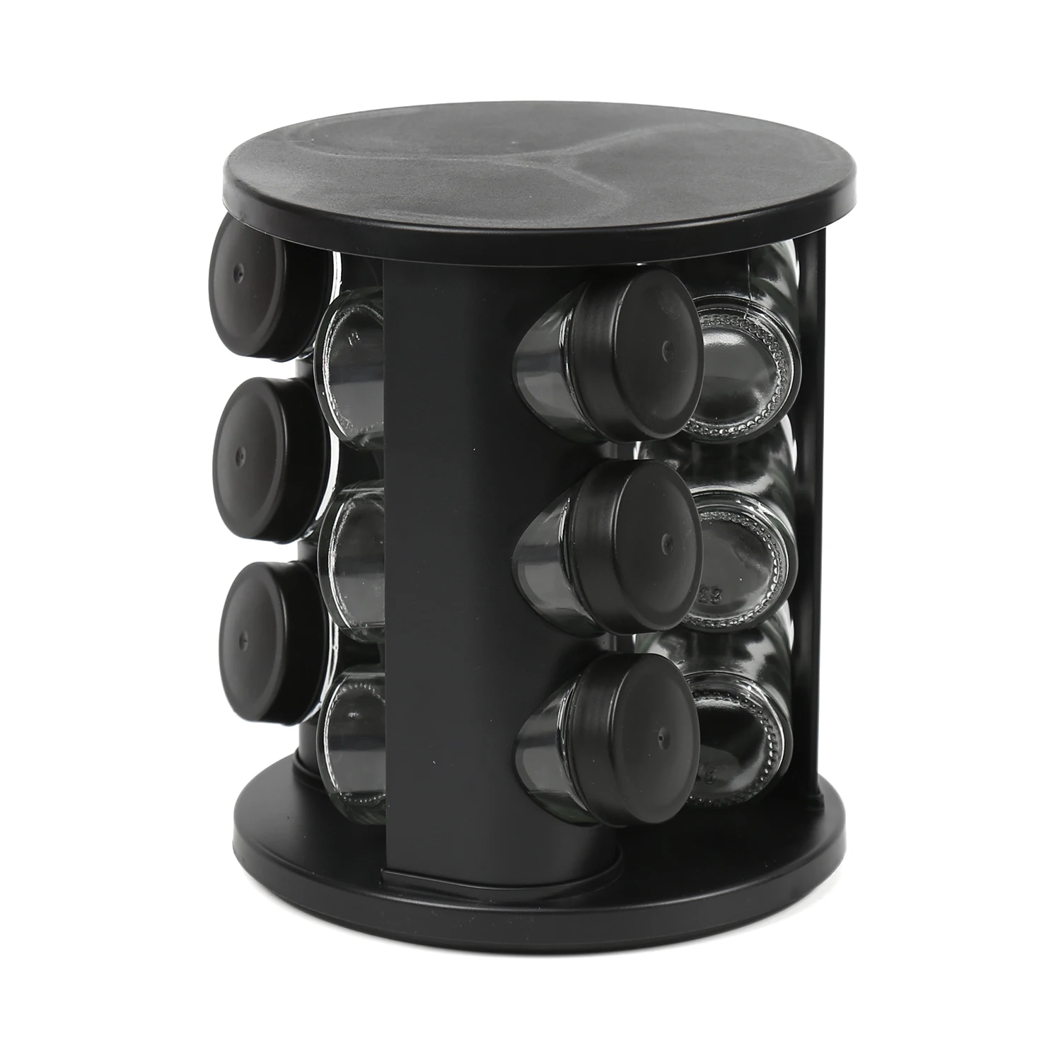 Kitchen 360 Turntable Rotating Spice Rack 16 Jars Revolving Spice Rack Organizer for Cabinet Seasoning Organizer Stainless Steel