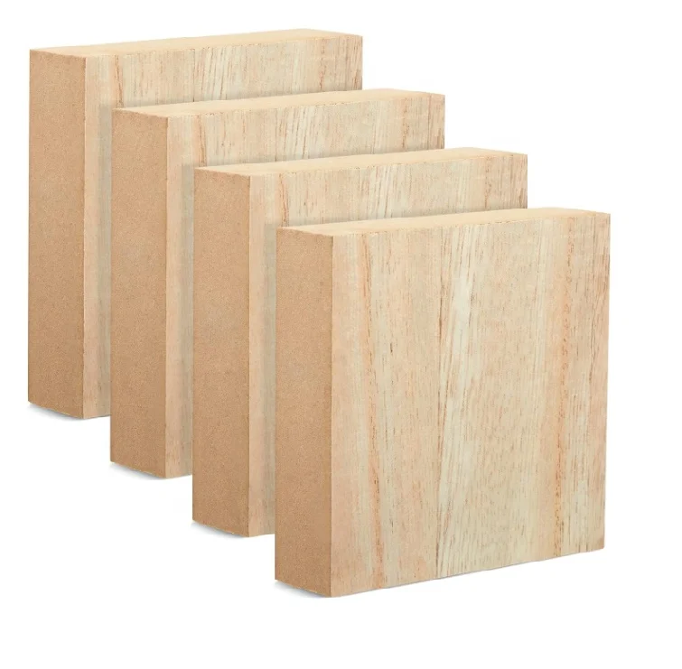 1 inch Thick Wooden Square Blocks Unfinished MDF Wood Blocks for Crafts