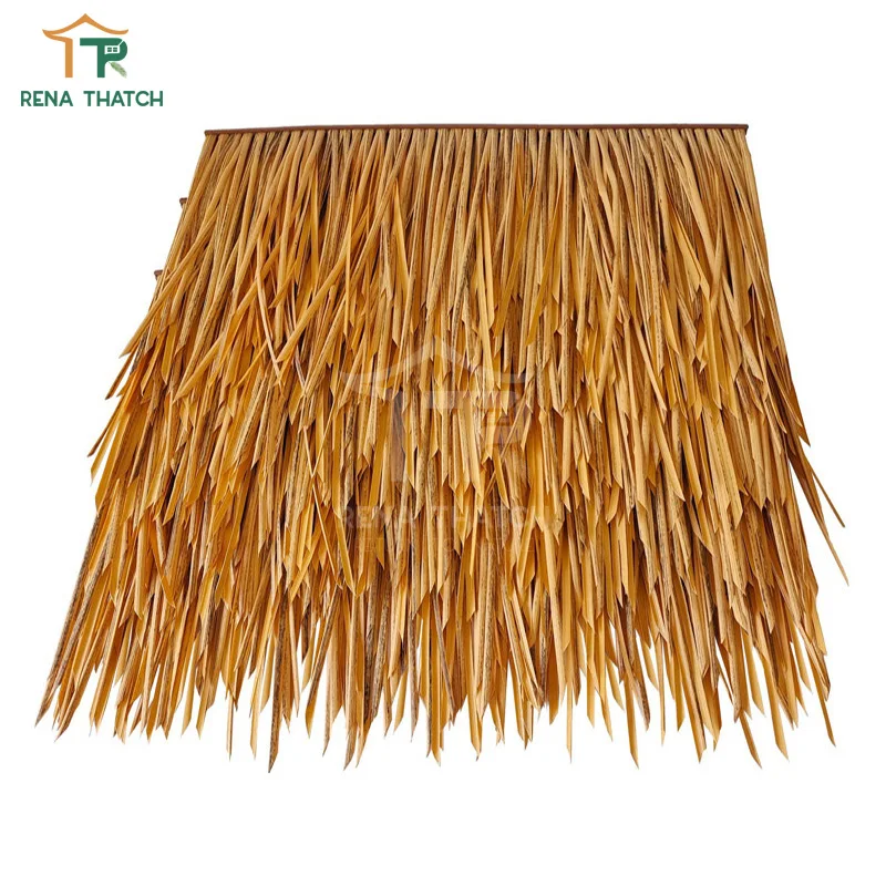 Plastic fire retardant synthetic straw artificial Nylon thatch roof tile synthetic thatch roof