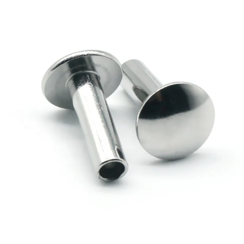 Top Quality Low Price Custom  Remaches 304 Stainless Steel Round Head Semi Tubular Rivets for Mining