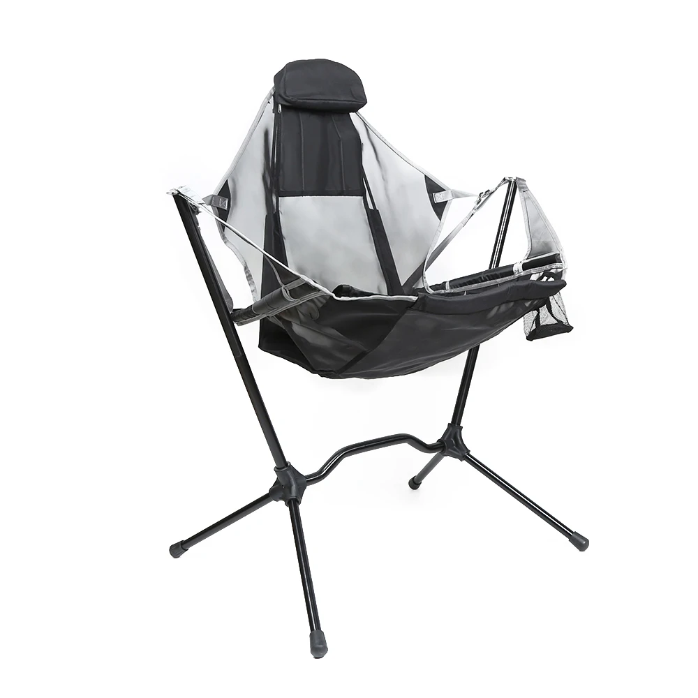 Relax Folding Recliners Camping Swinging Rocking Moon Chair for Outdoor Picnic