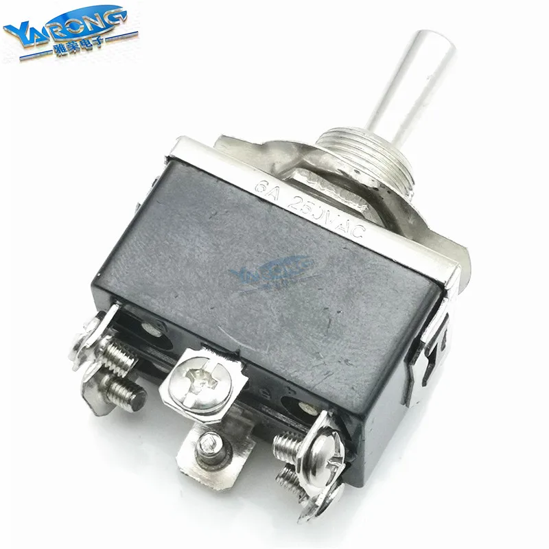High quality Yalong KN3A-101 OFF ON 6 Pin Spring Return Toggle self-locking push button Switch   High current toggle switch