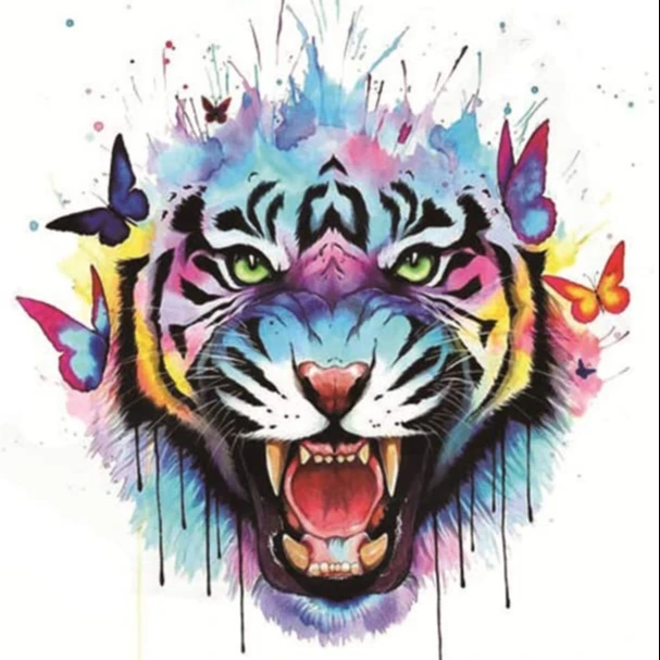 Термотрансферная наклейка Tiger с утюгом