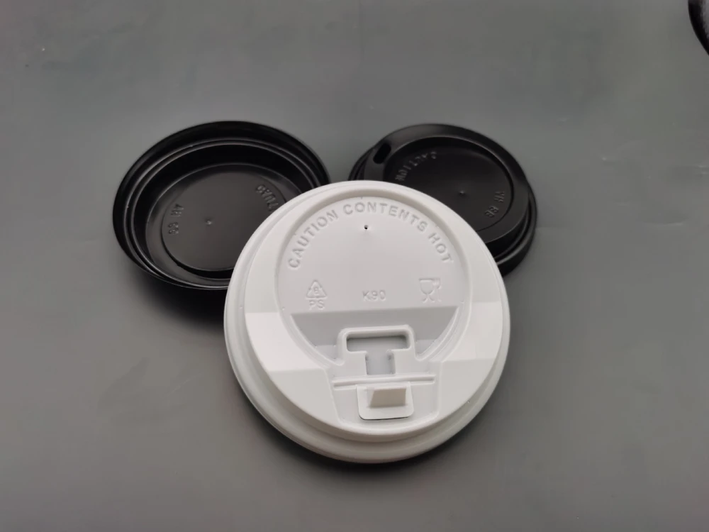 Easy Open End Plastic Coffee Cup Lids Cover for Bottles Use Disposable Plastic Sealed Both Hot Cold Coffee Paper Cup Lid
