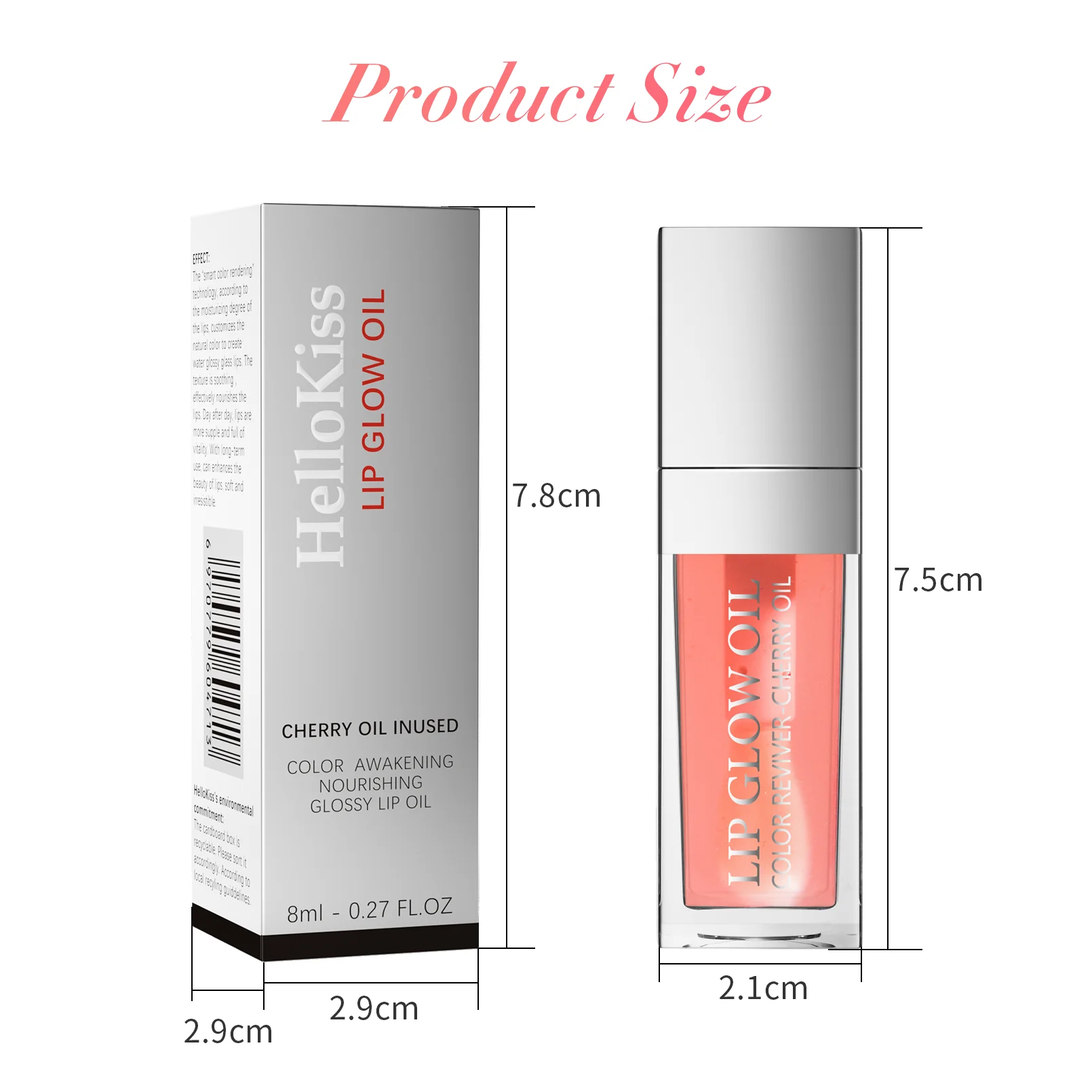HelloKiss Private Label Clear Lip Plumper Lip Moisturize Nourish Lip Glaze Gloss Liquid Lipstick Cosmetics Your Logo Transparent