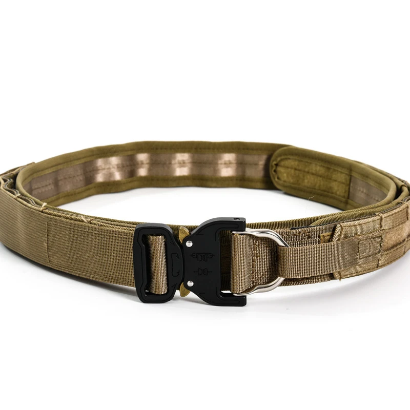 Tactical Molle Belt With Buckle Heavy Duty EDC for Men Rigger Double belt system